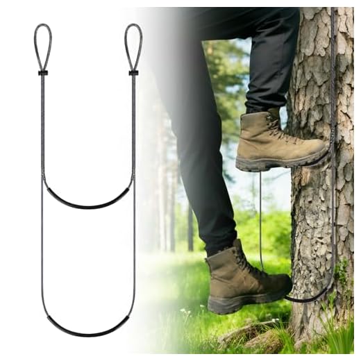 Nezylaf Climbing Stick Aider for Hunting - 2-Step Lightweight Rope for Climbing Sticks - Compact Ladder Tree Stand Rope Steps for Saddle Hunting, Only 80g-Loads Up to 800 LB