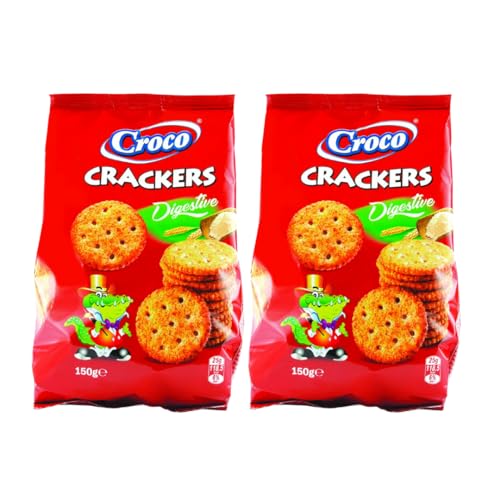 Image of Croco Crackers Special Digestive Biscuits Imported Baked Snacks Each 150 g Pack of 2