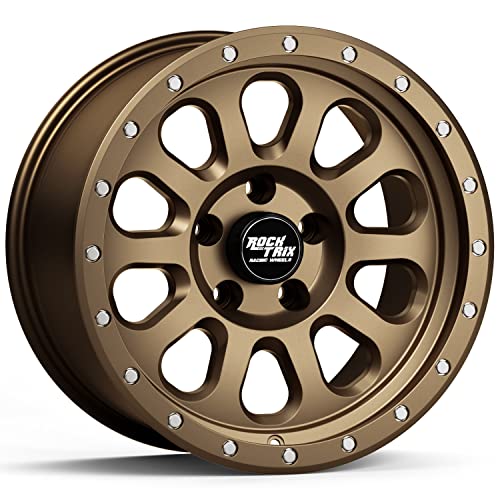 RockTrix RT111 17 Inch Wheel Compatible with Jeep Wrangler JK JL, Commander, Grand Cherokee...