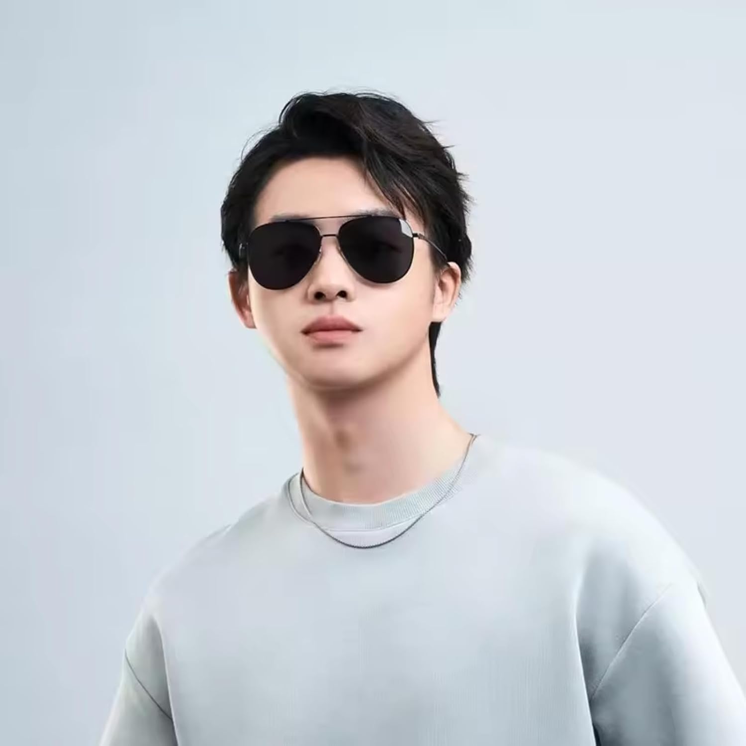 Xiaomi Mijia Nylon Pro Aviator Polarize Güneş Gözlüğü, MSG03GL, Unisex, SUS304 Paslanmaz Çelik Çerçeve, Nylon Lens, UV400, Gunmetal Gri, 22 Gram