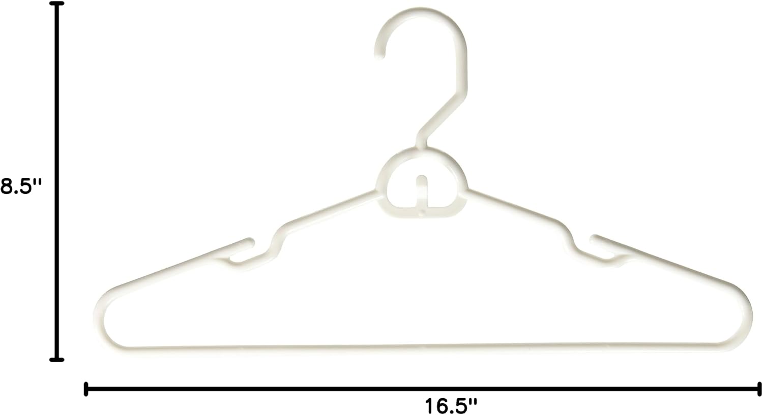 Heavy Duty Tubular Hanger with Attachable Hook , White 6pk