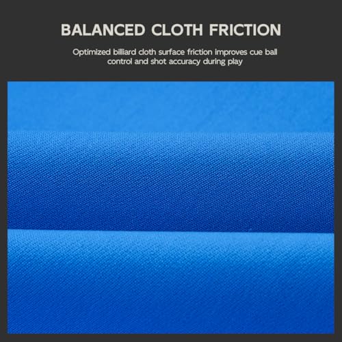 KONLLEN Billardtischdecke aus Filz mit 6 Stoffstreifen, vorgeschnittene Billardtischdecke, Filz, Billardtuch für amerikanische Billardtische mit neun Bällen