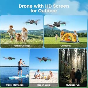 G3 Drone with HD Camera for Kids Adult Beginners, Screen on Controller, Foldable Quadcopter with Brushless Motor, 2 Batteries for Long Flight Time, Optical Flow Positioning, Under 249g — photo 6 of 6