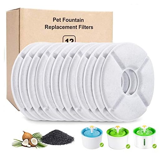 PK.ZTopia 12-Pack Cat Water Fountain Filters, Replacement Filters Cat Fountain, Pet Fountain Filters for 84oz/2.5L Automatic Pet Fountain Cat Water Fountain Dog Water Dispenser