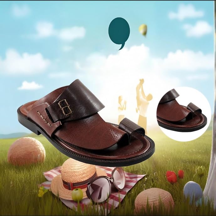 CLSQLXYJZC Summer Bunion Sandals, Slip-On Leather Breathable Bunion Corrector Sandals for Men, Casual Soft Non-slip Foot Correction Clip Toe Flip Flops, for Dad, Big Toes Bent Toes and Pain Relief3