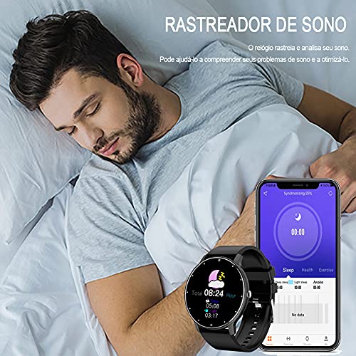 Zodvboz Relógio Inteligente Masculino Desportivo,Rastreador de Atividades com Monitor de Frequência