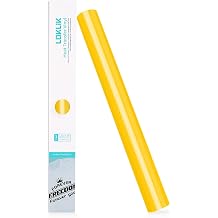LOKLIK Iron-On Film - 30.5 x 90 cm - Flex Film for T-Shirts, Bags & More - Washable & Durable - Compatible with Cricut, Silhouette Cutting Plotters Yellow