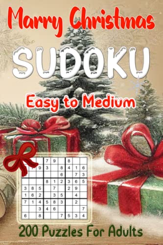 Sudoku Merry Christmas: 200 Puzzles For Adults Easy to Medium