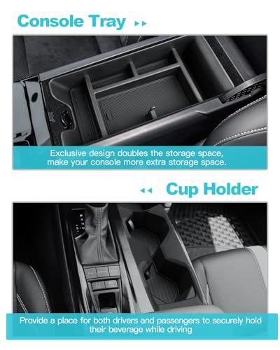 Image of CDEFG 2Pcs for 2025 2026 Toyota Camry Center Console Organizer for 2025 2026 Toyota Camry Accessories Middle Console Organizer Armrest Storage Box & Cup Holder