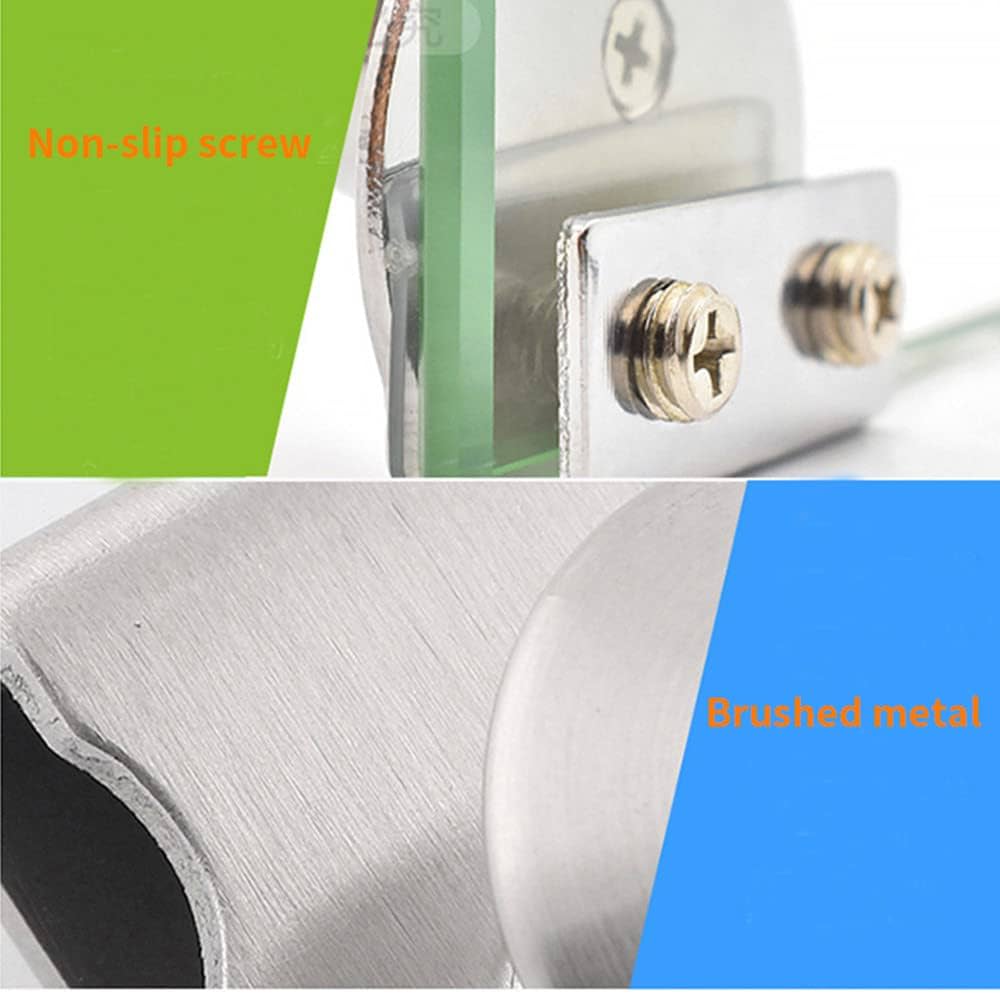 Maniglie Per Porte In Vetro Senza Foratura - 4 Pezzi In Acciaio Inox, Per Spessori 5-8mm - Foto 4