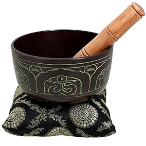 Shalinindia Tibetan Singing Bowl Religious Gifts Item Metal Art India for Meditation 6 inches