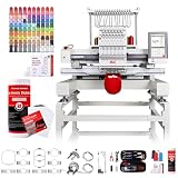 BAi The Vision+100 Colors thread+12" x 50 Yd tear Away Backing+ 12"x16" Puffy Foam+White Bobbins 144pcs Plastic Sided Type L(SA155), 60WT(75D/2)