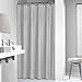 Produktbild Sealskin Textil Duschvorhang Wave, Web-Struktur, Farbe: Schwarz, B x H: 180 x 200 cm