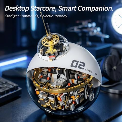 Spherical Robot Building Set, Remote Control Rolling Ball Robot Building Kit 800+PCS, Transparent Shell, Magnetic Split Design, Display Decor for Sci-Fi Fans, Futuristic Model Ornament - Image 3