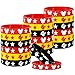 TONIFUL 18 Pieces Mickey Mouse Rubber Bracelets, Silicone Bracelet Wristbands Red and Black Bracelet Birthday Party Theme Supplies for Kids, Teens, Adults