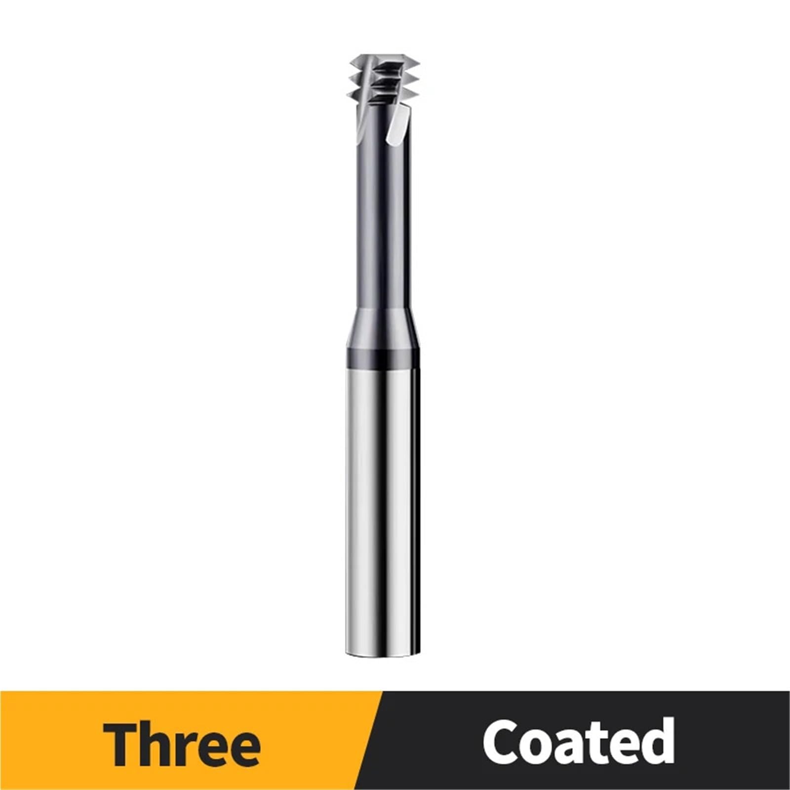Fraise à fileter en carbure, à une ou trois dents, for centre d'usinage de filetage complet, en acier au tungstène.(Three Coated,M5x0.8)
