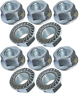 AERZETIX C49649 10x Sechskantmuttern mit Flansch