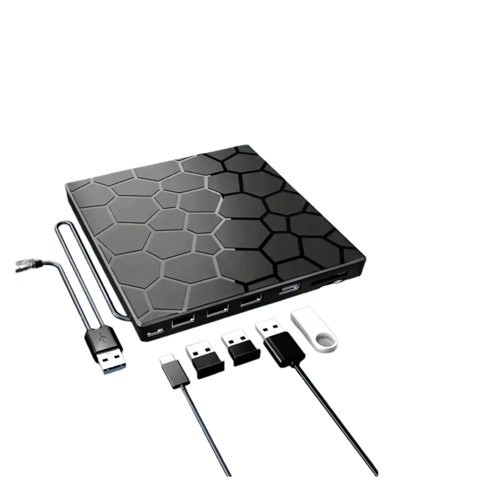 Zewnętrzny napęd CD/DVD do laptopa, 8 w 1 USB 3.0, ultracienki przenośny, odtwarzacz i nagrywarka CD/VCD/DVD