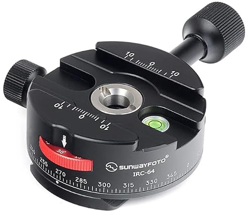 Sunwayfoto IRC-64 64mm Panning/Indexing Clamp inc Dovetail Compatible with Arca
