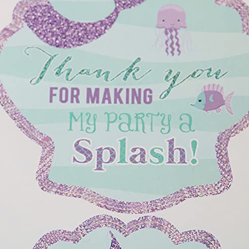 40 pçs/pacote Lembranças de festa de sereia festa de aniversário Thank You Sea Shell Label Adesivo d