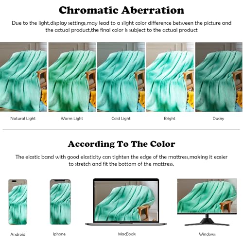 image for NEWCOSPLAY Super Soft King Blanket Aqua Premium Silky Flannel Fleece L
