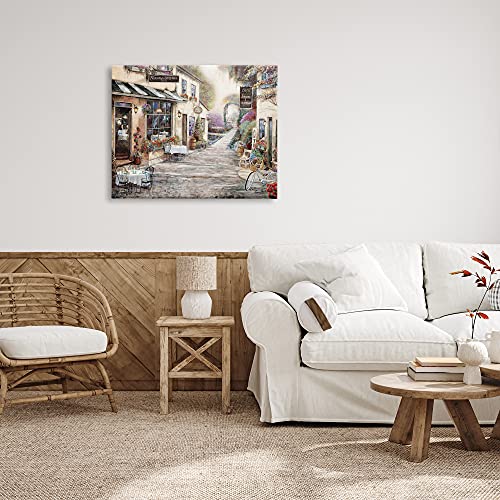 Image of Stupell Industries 'Traditional Village City Architecture'| Canvas Art | Stupell Industries | 40 x 30 Inches, Easy to Hang and Sturdy, Made in USA, by Ruane Manning