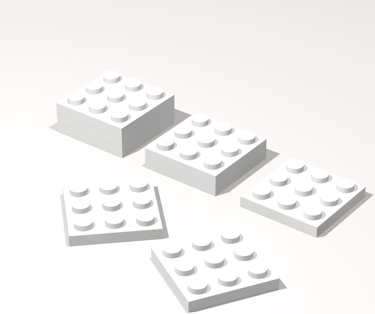 Classic Building Plate Bulk, 3x3 Plate 200 Piece, Compatible with Lego Parts and Pieces:(Colour:Brown)