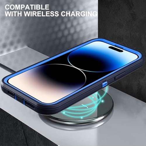 Coque antichoc iPhone 14 Pro Max anti-chute de qualité militaire bleu - 6