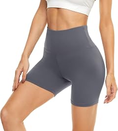 HIGHDAYS 5 Biker Shorts for Women - High Waist Tummy Control Stretch Spandex Workout Yoga Running Gym Underwear
