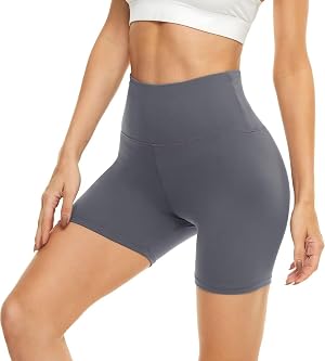 HIGHDAYS 5 Biker Shorts for Women - High Waist Tummy Control Stretch Spandex Workout Yoga Running Gym Underwear