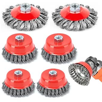 Produktbild von 2x HERO Topfbürste 125 Mm M14 – Gezopfter Stahldraht, 0,5 Mm – Zum Entrosten, Entlacken, Entgraten