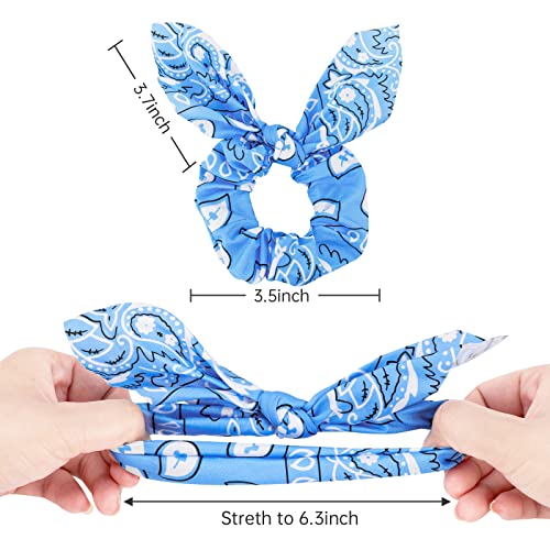 Ondder Hair Scrunchies For Women 15 Pcs Bandana Hair Scrunchies For Women’s Hair Cute Girls Bow Scrunchies For Hair Ribbon Scrunchies With Bow Elastic Hair Ties Bands Ponytail Holder Hair Accessories For Women Girls Kids -Bandana #TOP1