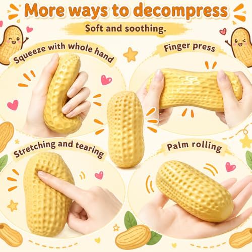 Crunchy Squishy, 2 PCS Peanut & Butter Fidget Toys for Adults Stress Relief — 사진 4