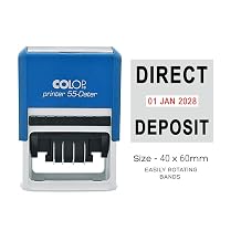 Colop Printer 55 Direct Deposit Phrase with Date Self Inking Rubber Dater Stamp Business Custom Stamp Office Stationery