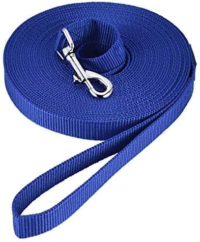 HAPPY HACHI Dog Training Lead 3m/10ft, Long Line Nylon Leash for Small Medium Large Dogs Puppy Pets Recall Training, Obedience Tracking, Backyard, Red