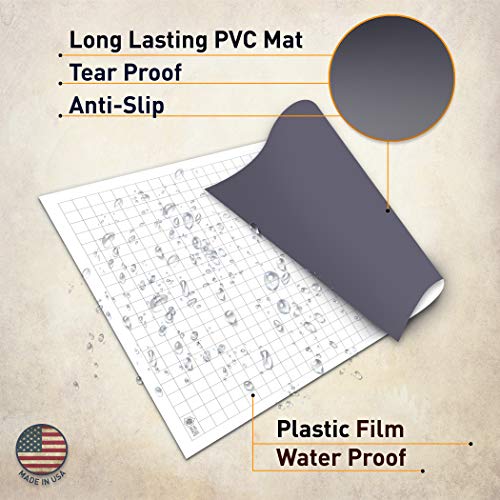 Battle Grid Game Mat - Ultra Durable Polymer Material - Role-Playing Grid Map - Reusable Tabletop Squares - Dungeons RPG Dragons Dry Erase Vinyl - Perfect Set for Starters and Masters - 34.5 x 48