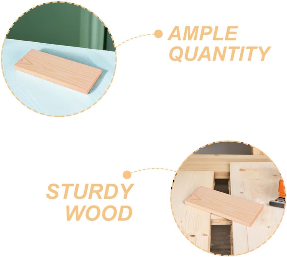 10pcs Rectangular Pine Boards for Crafts, Unfinished Wood Panels