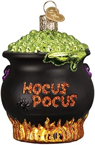 Old World Christmas Ornaments Halloween Cauldron Glass Blown Ornaments for Christmas Tree