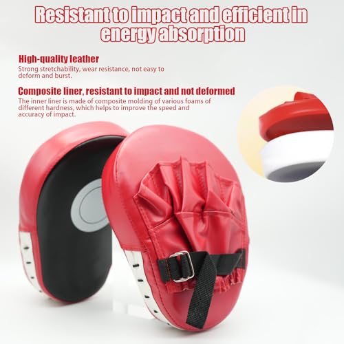 Jomdjmskes 2 Pcs Pratzen Boxen, Handpratzen Boxen, Kickboxen Boxpratzen, Kampfsport, Boxpads Schlagpolster, Handschlagpolster Trainerpratzen Boxing Pad, Schlagkissen Muay Thai Karate Taekwondo Zubehör
