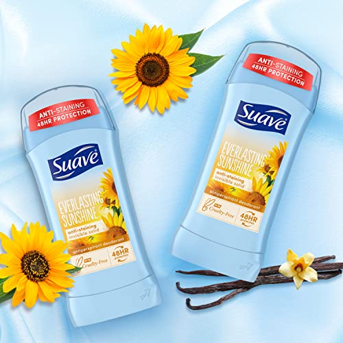 Suave Deodorant Antiperspirant & Deodorant Stick 48-Hour Odor And Wetness Protection Everlasting Sunshine Deodorant For Women 2.6 Oz #TOP6