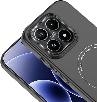 Aksesuarcim Xiaomi Mi 17 ile Uyumlu Kılıfı Ultra İnce Kamera Lens Korumalı M-Safe Şarj Özellikli Sert Silikon Kapak Elio Siyah