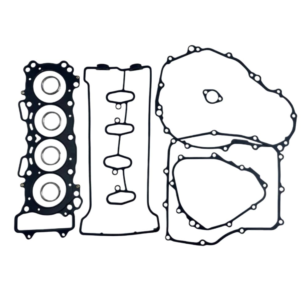 Motorcycle Full Engine Cylinder Clutch Cover Gasket Kit Set Compatible with CBR600 F4i CBR600F4i 2001 2002 2003 2004 2005 2006