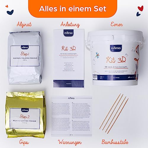 Handabdruck Set von Niimo für Familien DIY Set für Erwachsene und Kinder