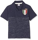 camisa polo italia puma Cuello acanalado con dos botones.