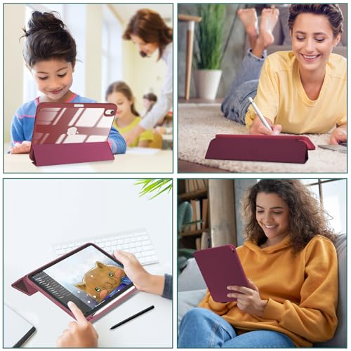 ProCase for iPad (A16) 11th Generation 11 Inch 2025/10th Generation 10.9 Inch 2022 Case with Pencil Holder, Hybrid iPad 11 10 Case with Clear Back, Supports Auto Wake/Sleep -Wine by ProCase - Used condition - Image 8