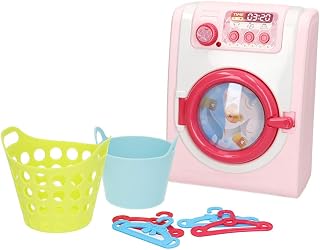 ColorBaby 39036 My Home Lavadora Mini Juguete, Electrodomésticos para Jugar, con luz, Incluye cestos y Perchas, Pilas Incluidas, Limpieza Ropa, Electrodoméstico, Juguetes para niños 3 años
