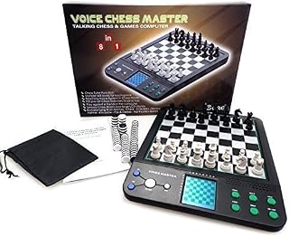 iCore Electronic Talking Chess Computer Set, Magnetic Travel Voice Chess Academy Boards Sets