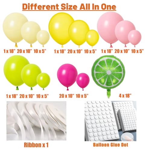 Beaumode Pink Green Yellow Margs and Matrimony Balloon Arch kit for Beach Bachelorette Last Toast Final Fiesta Bridal Shower Margarita Party Decoration (Pink Green) by Beaumode - Image 3