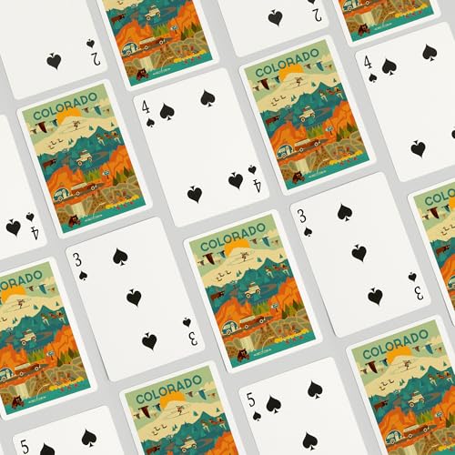 Lantern Press Colorado, Geometric, Wonderland, 52 cartas Póker miniatura 4