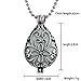 FM FM42 Glow in The Dark Openwork Teardrop Locket Pendant Necklace (Green Light) GN1019